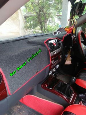 พรมปูคอนโซลหน้ารถ สีดำขอบแดง Dmax (2006-2011) พรมคอนโซล