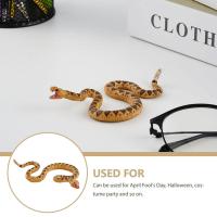 Rubber Artificial Snake Toy Simulation Animal Model Childrens Toy Mini Rattlesnake J0Q4