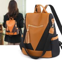 T Texture Versatile Ladies Shoulder Bag Large-Capacity Casual Backpack Female Trendy Korean Version Fashion Simple School Anti-Theft Bus 【AUG】