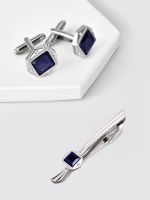 High-end ZARAˉ Mens Business High-end Tie Clip Cufflinks Set French Shirt Cuff Nails Cuff Nails Suit Tie Pin Clip Pin