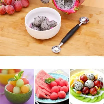 1pc 2 In 1 Melon Baller Scoop, Stainless Steel Double Sided Fruit Melon  Baller Spoon, Kitchen Tools For Making Melon Ball And Fruit Cutting Or Ice  Cream