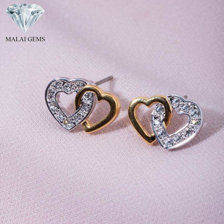 malai-gems-ต่างหูเพชร-เงินแท้-silver-925-เพชรสวิส-cz-เคลือบทองคำขาว-รุ่น-14009805-แถมกล่อง-ต่างหูcz-ต่างหูเงินแท้