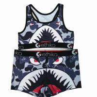 Ethika Women Bra And Underpants Set Camouflage Sexy Two Piece Spaghetti Strap Sleeveless Sports Crop Tops Shorts Female