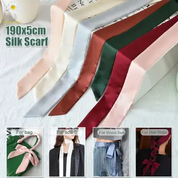 Neck Scarf White Satin Various Colors Scarf Neck Tie Women Accessories Gold  Square Scarf Other Colors Available on Demand 