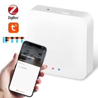 ระบบอัตโนมัติในบ้านสะพานควบคุมระยะไกลไร้สาย Tuya Zigbee Hub Gateway Wifi Smart Life