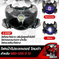 ไฟหน้าโปรเจกเตอร์ ไฟโปรเจกเตอร์ ไฟหน้า โคมดำ สำหรับ MIO-125i ปี12,มิโอ125 (ไฟ1ตา) โคมดำ รับประกัน 30 วัน