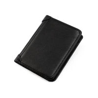 Male Business Wallet Genuine Leather Wallet RFID Blocking Vertical 3 Fold Short Credit Card Holder Bag Pocket Wallet Men