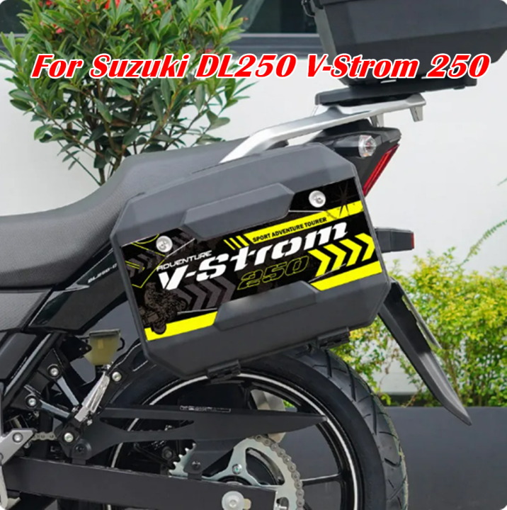 แผ่นสติกเกอร์ติดกล่องข้าง-dl250สำหรับมอเตอร์ไซค์-suzuki-กระเป๋าเดินทางท้ายรูปลอกลายฝ้า3m-กระเป๋ากันน้ำอุปกรณ์เสริมสำหรับ-suzuki-dl250-v-strom-250