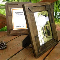 Solid Wood Photo Frame Wall Hanging Table Retro Creative Ornaments Batch Multi-size Decorative Wooden Picture Frame Photo Frame