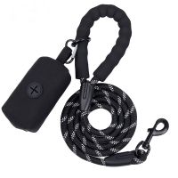 Pet Leash Set Reflective Nylon Traction Rope Outdoor Portable Poop Bag Set Small and Medium Pet Leash Personalised