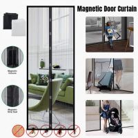 【LZ】✸⊙✤  Punch-free Strong Magnetic Door Curtain Anti Bug Insect Fly Mosquito Net Side Open Style Automatic Closing Invisible Mesh Gauze