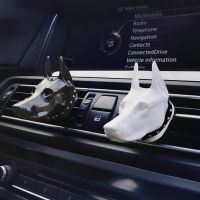 【DT】  hotDoberman Dog Car Perfume Car Air Conditioning Outlet Fragrance Clip Solid Aromatherapy Car Interior Decoration Ornaments Gypsum