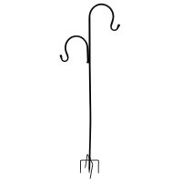 Hook Shepherds Shepherd Garden Hanger Hooks Bird Stand Stake Outdoor Feederfor Pole Basket Iron Flag Metal Ground Lawn Yard