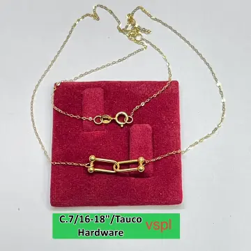 Au750 Saudi gold clover/pearl necklace5-7mm