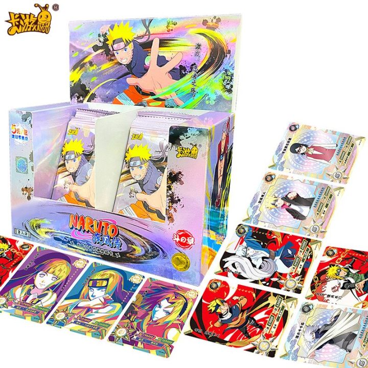  KAYOU Naruto Cards Cartas Tarjeta de papel Niños Anime Colección de personajes periféricos Regalo para niños Juguete de naipes