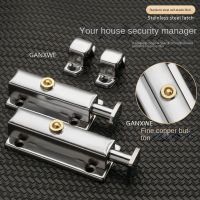 【LZ】♦▧  Loaded Heavy Duty Sliding Bolt Safety Lock Latch Barrel Bolt Latch 3Inch/4Inch Hardware Carbon Steel Spring