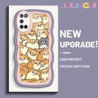 Jjlingji เคสสำหรับ OPPO เคส A52 A92 A72 4G เคสการ์ตูนสุนัขน่ารักลายขอบซิลิโคนเหลวแบบนิ่มดั้งเดิมเคสคลุมทั้งหมดตัวปกป้องกล้องถ่ายรูปเลนส์เคสฝาหลังกรอบนิ่ม