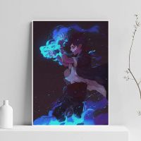 ﹉○❣ Dabi My Hero Academia Anime Wall Art โปสเตอร์ผ้าใบภาพวาด HD พิมพ์ภาพห้องนั่งเล่นตกแต่งบ้านภาพวาด