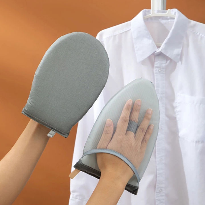 มือถือรีดผ้านวม-pad-ป้องกันน้ำร้อนลวกแผ่นเหล็กปกถุงมือทนความร้อนสำหรับเสื้อผ้าเรือกลไฟเสื้อผ้าแขนที่รองรีด