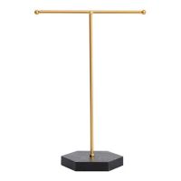 Jewelry Stand Display Necklace Holder T-Bar Plated Metal Tabletop Jewelry Organizer Tower for Show Jewelry Hanging