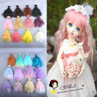 จัดส่งฟรีขายส่งสีเลือกต่อผม15*100เซนติเมตรวิกผมหยิกสำหรับตุ๊กตา BJD ผม dih