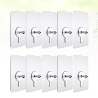 10 Pcs Picture Frame Hanger Non-Trace Hook Traceless Hooks Storage Hanging Kit Invisible Office