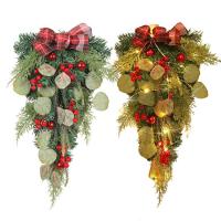 Upside down Artificial Christmas Tree Artificial Christmas Tree Upside down Decoration Artificial Woven Rattan Upside down Christmas Tree for Home Theme Party typical