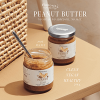 เนยถั่ว Natural Peanut Butter ถั่วลิสง 100% ไม่ใส่น้ำตาล น้ำมัน เกลือ 200g. | Paweenee’s