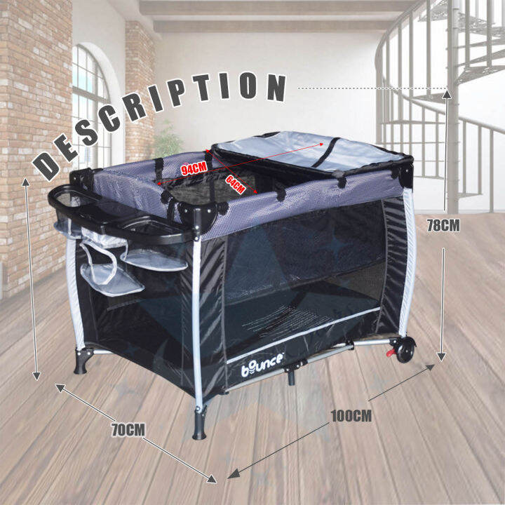 The Stars B310 Bounce codycamp cot Infant Baby Crib and Playpen with
