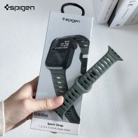 Spigen สายสายรัดสำหรับ IWatch ซิลิโคน,สายสายนาฬิกาข้อมือ45มม. 41มม. 44มม. 40มม. + กล่องบรรจุสายรัดข้อมือสร้อยข้อมือสำหรับ IWatch Ultra 8 7 6 5 4 3 SE