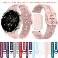 20mm For Venu 2 Plus/GarminMove Sport Straps For Garmin Vivoactive 3/Vivomove HR Lace Silicone Wrist Strap 20mm Bracelet Correa Cleaning Tools