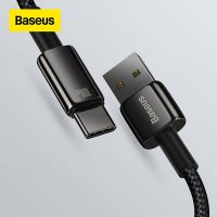 Baseus 100วัตต์ USB Type C เคเบิ้ลสำหรับ Samsung Pro อย่างรวดเร็วชาร์จลวด USB-C ชาร์จสายข้อมูลสำหรับหัวเว่ย P30 Realme O Neplus Poco F3