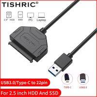 TISHRIC SATA To USB 3.0 USB C Adapter TYPE-C USB3.0 To SATA 3.0 22Pin Cable External HDD SSD Hard Drive SATA 3.0 Cable