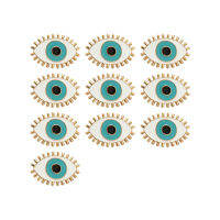 RSHCZY 10PcsLot Vintage Eyes Enamel Pin Fashion Shirt Brooches For Women Hat Coat Backpacks Accessories Jewelry Gift