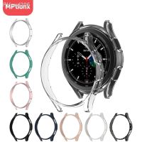 Watch Cover for Samsung Galaxy Watch 4 Classic 42mm 46mmPC Matte Case All-Around Protective Bumper Shell for Galaxy Watch 4