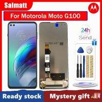 Salmatt จอแอลซีดีไอพีเอซต้นฉบับสำหรับ Motorola Moto ชิ้นส่วนจอสัมผัสแอลซีดีของเครื่องแปลงดิจิทัล G100สำหรับ Motorola Moto หน้าจอ G100