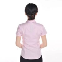 Spring summer the new pink shirt female han edition cultivate ones morality show thin clothing overalls with short sleeves dress code render unlined upper garment