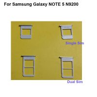 bzju m 2pcs For Samsung Galaxy Note 5 New Tested Good Dual Sim Card Holder Tray Card Slot N9200 Single Sim Card Holder N9208 N9209