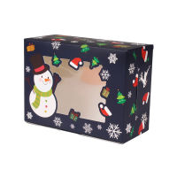 Candy Gift Box 12pcs Christmas Cookie Box Kraft Paper Candy Gift Boxes Bags Food Packaging Box Christmas Party Kids Gift New Yea
