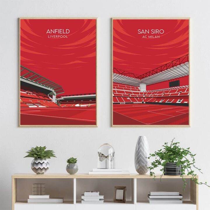ภาพวาดผ้าใบสนามฟุตบอลกีฬาคริกเก็ต-wall-art-สถานที่เล่นกีฬานอร์ดิกโปสเตอร์และพิมพ์ภาพการ์ตูนสำหรับตกแต่งห้องวัยรุ่น