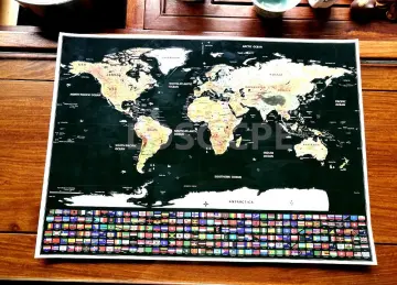 Big size World scratch maps with National Flag, Deluxe Scratch maps With  Scratch Off Layer Visual Travel Journal for travel maps - AliExpress