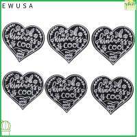 EWUSA 6Pieces 32.8นิ้ว แพทช์ shpe หัวใจน่ารัก หัวใจ shpe โพลีเอสเตอร์ Black Love Badge เสื้อผ้าแพทช์ปักเหล็ก เย็บบน/รีดบนแพทช์ ตกแต่งเย็บบน/เหล็กบนแพทช์ สำหรับผู้หญิง