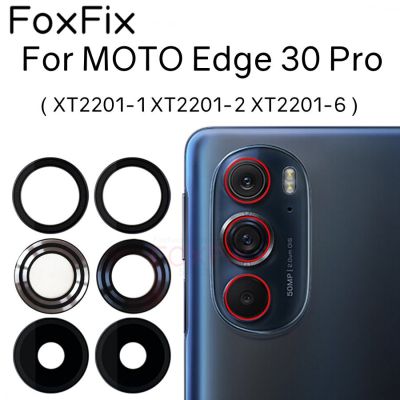 กระจกกล้องด้านหลังสำหรับ Motorola Edge 30 Pro MOTO Edge Plus 2022อะไหล่พร้อมกาว XT2201-1 XT2201-2 XT2201-6