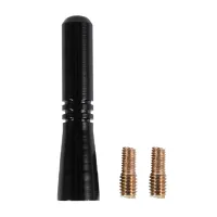 Universal Top Roof Short Whip Screw Antenna Extension for Car Radio (Black)