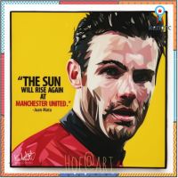 Juan Mata ฆวน มาต้า Manchester United แมนเชสเตอร์ แมนยู รูปภาพ​ติด​ผนัง​ pop art ฟุตบอล​ กรอบรูป​​ ของขวัญ​​ แต่งบ้าน flashsale ลดกระหน่ำ