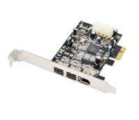 Freeshipping PCIE Combo 2x 1394b 1x 1394a Firewire พอร์ต PCI-Express Controller Card 1394การ์ด TI ชิปเซ็ต6pin สาย