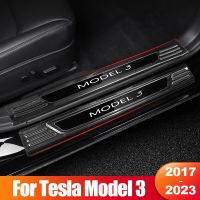 For Tesla Model3 Model 3 2017 2018 2019 2020 2022 2023 Stainless Steel Car Door Sill Scuff Plate Protector Cover Accessories