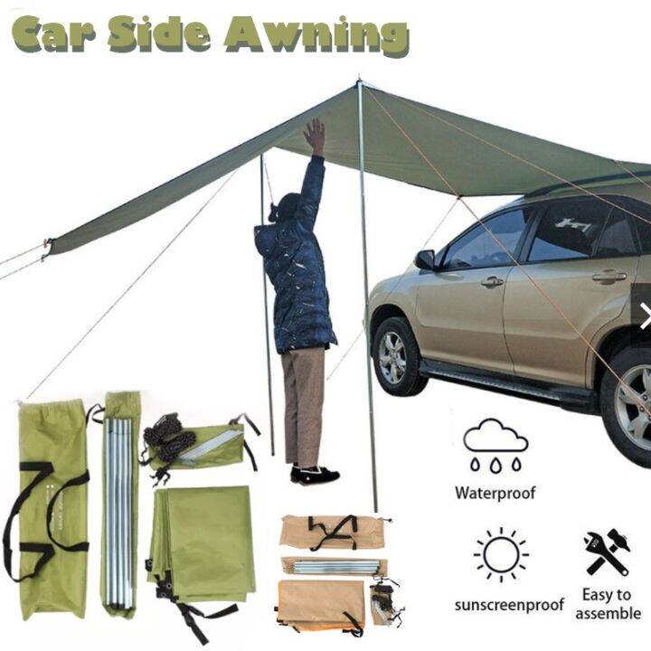 READY STOCK🔥Car Awning Side Tent Rooftop Retractable Camper Folding ...