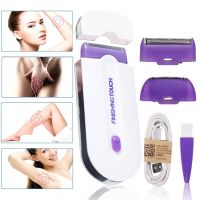 ZZOOI 2 In 1 Rechargeable Electric Epilator Women Painless Hair Removal Epilator Device Instant Sensor Light Shaver  Body Depilador