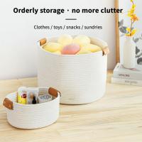 Cotton Rope Cube Storage Basket Handmade Cotton Rope Woven Laundry Hamper Boho Woven Baskets Suitable for Blankets Towels or Clothes unusual